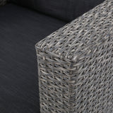 Puerta Outdoor Club Chairs with Water Resistant Cushions (Set of 4) by Christopher Knight Home
