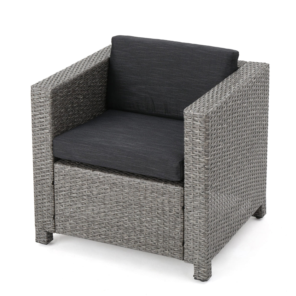 Puerta Outdoor Club Chairs with Water Resistant Cushions (Set of 4) by Christopher Knight Home