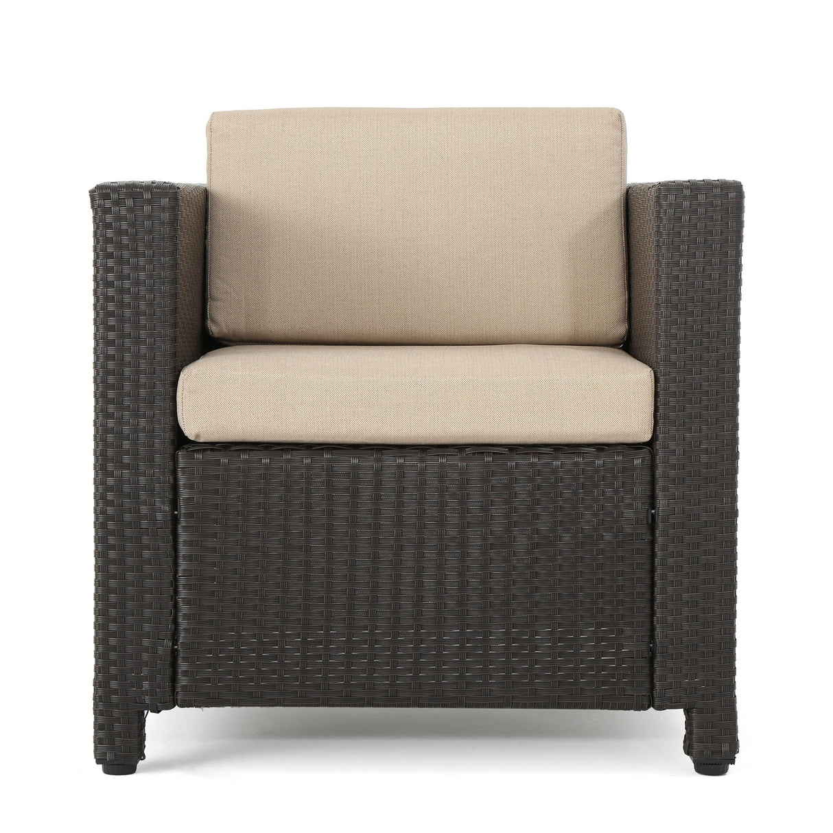 Puerta Outdoor Club Chairs with Water Resistant Cushions (Set of 4) by Christopher Knight Home