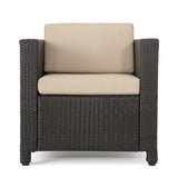 Puerta Outdoor Club Chairs with Water Resistant Cushions (Set of 4) by Christopher Knight Home