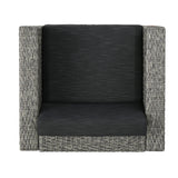 Puerta Outdoor Club Chairs with Water Resistant Cushions (Set of 4) by Christopher Knight Home