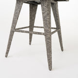 Puerta Outdoor Wicker Swivel Barstool with Cushions (Set of 4) by Christopher Knight Home