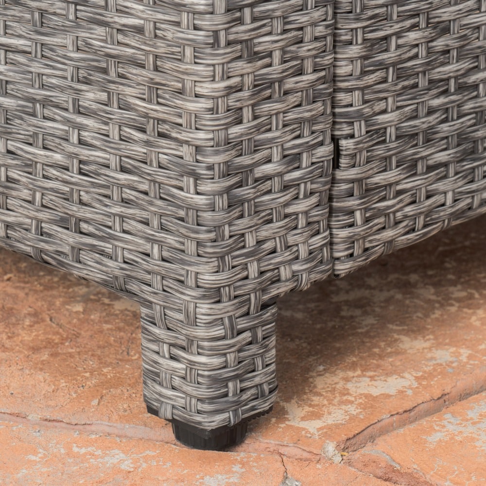 Puerta Outdoor Wicker Club Chair with Cushions by Christopher Knight Home