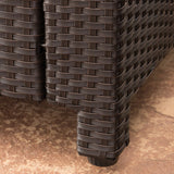 Puerta Outdoor Wicker Club Chair with Cushions by Christopher Knight Home