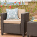 Puerta Outdoor Wicker Club Chair with Cushions by Christopher Knight Home