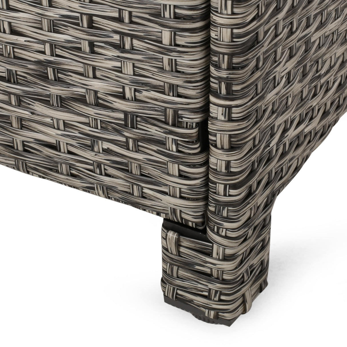 Puerta Outdoor Wicker Outdoor Ottoman with Cushion by Christopher Knight Home
