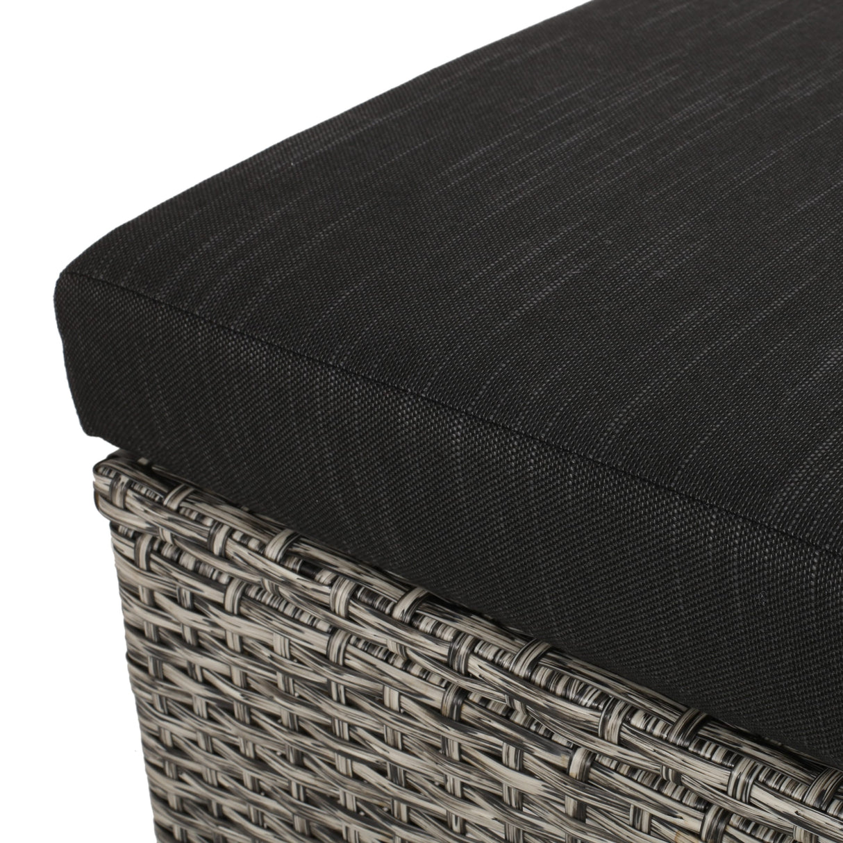 Puerta Outdoor Wicker Outdoor Ottoman with Cushion by Christopher Knight Home