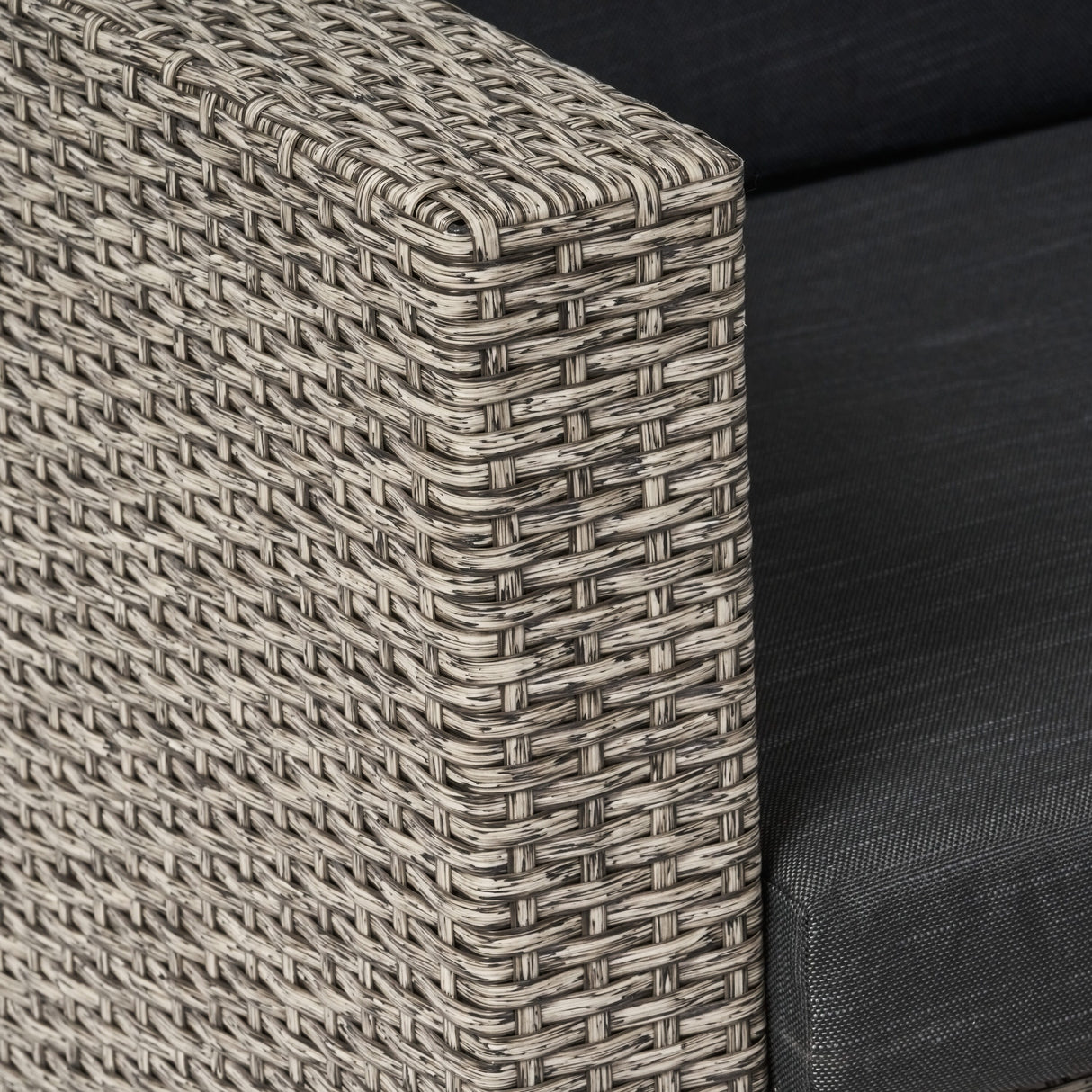 Puerta Wicker Outdoor 4 Seater Sectional Sofa with Cushions by Christopher Knight Home