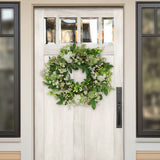 Puleo International 24" Artificial Daisy Spring Mixed Flower Wreath