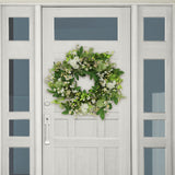 Puleo International 24" Artificial Daisy Spring Mixed Flower Wreath