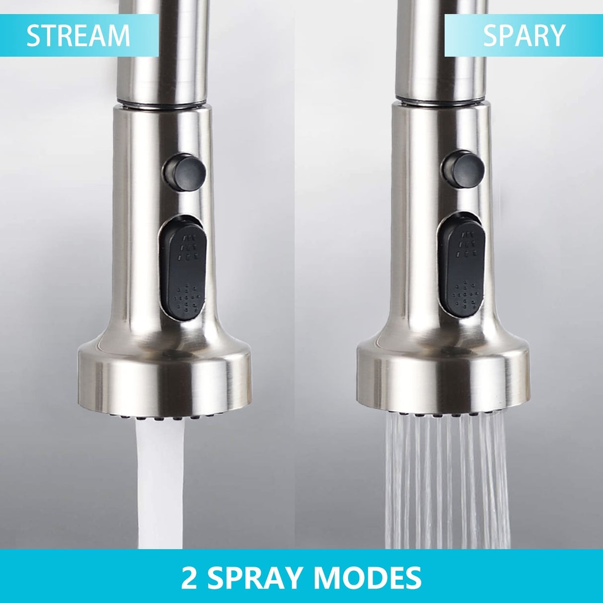 Pull Down Kitchen Faucet With Soap Dispenser Single Handle Kitchen Sink Faucet One Hole Stainless Steel Modern Basin Mixer Taps