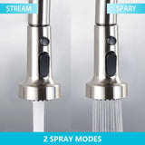 Pull Down Kitchen Faucet With Soap Dispenser Single Handle Kitchen Sink Faucet One Hole Stainless Steel Modern Basin Mixer Taps