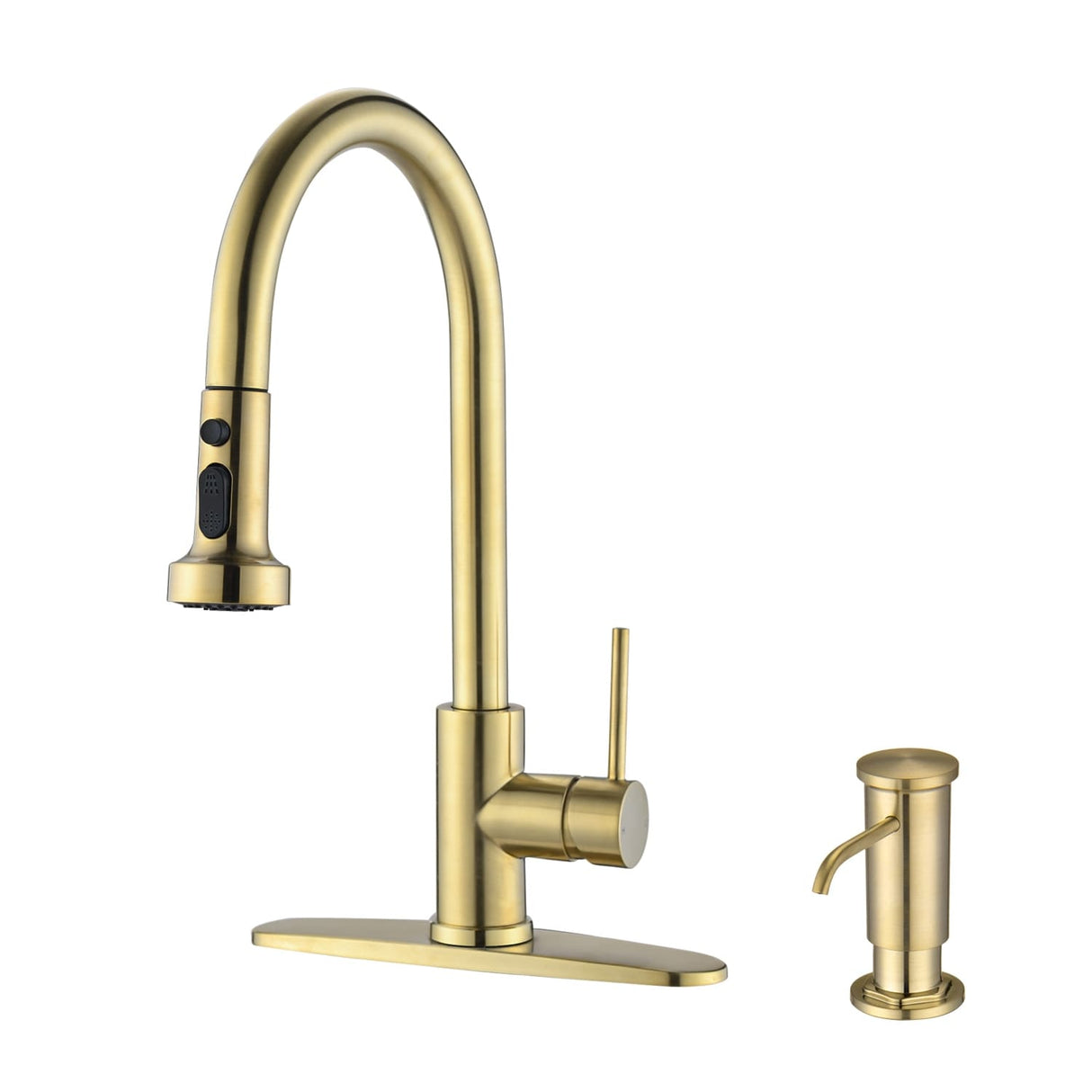 Pull Down Kitchen Faucet With Soap Dispenser Single Handle Kitchen Sink Faucet One Hole Stainless Steel Modern Basin Mixer Taps
