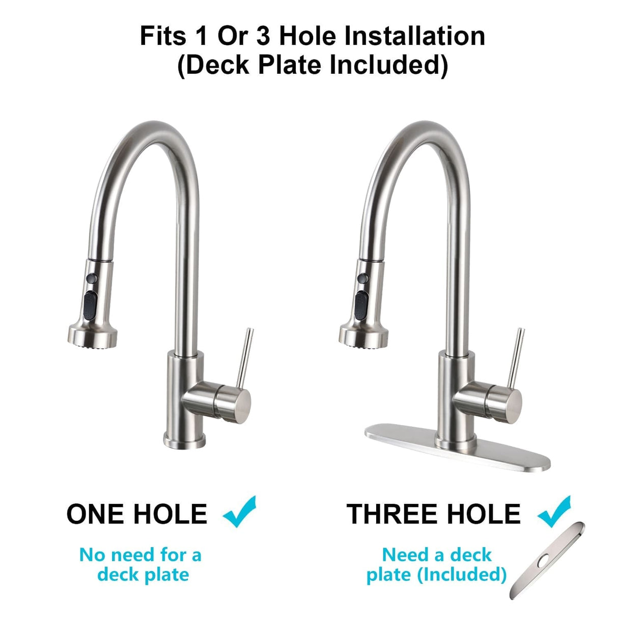 Pull Down Kitchen Faucet With Soap Dispenser Single Handle Kitchen Sink Faucet One Hole Stainless Steel Modern Basin Mixer Taps