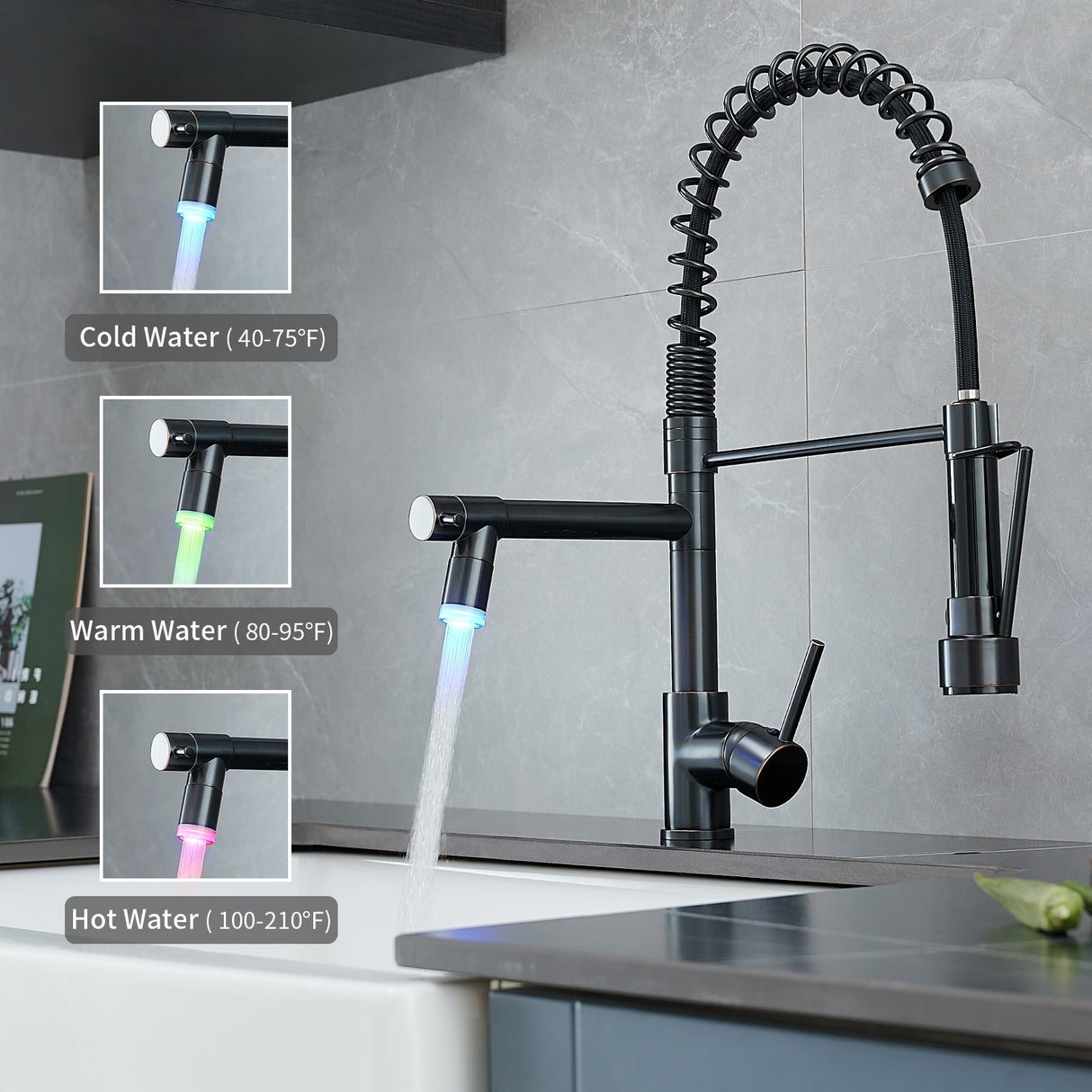 Pull Down Kitchen Faucet with Sprayer