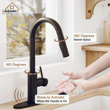 Pull Down Sprayer Kitchen Faucet with Infrared Sensor