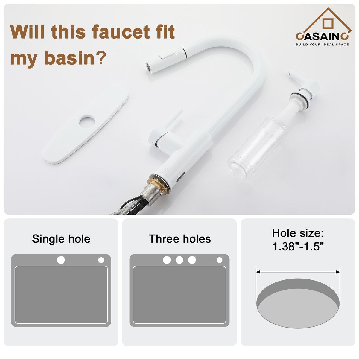 Pull Down Sprayer Kitchen Faucet with Infrared Sensor