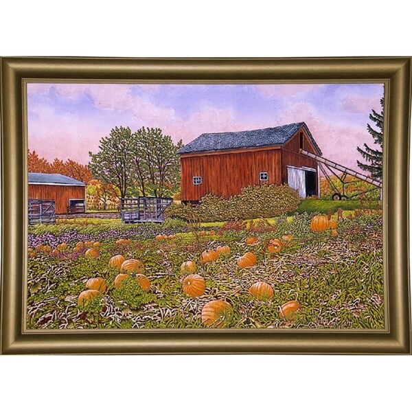 Pumpkin Patch-THEWIN9572 Print 18.5"x27.5" by Thelma Winter