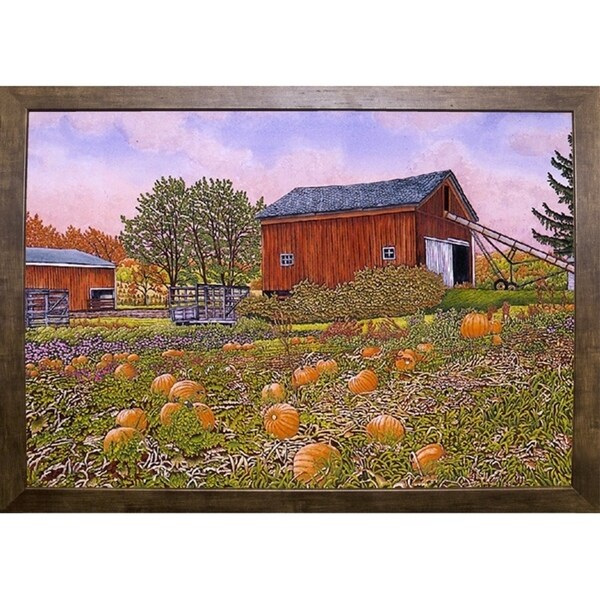 Pumpkin Patch-THEWIN9572 Print 18.5"x27.5" by Thelma Winter