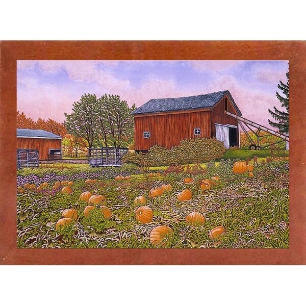Pumpkin Patch-THEWIN9572 Print 18.5"x27.5" by Thelma Winter