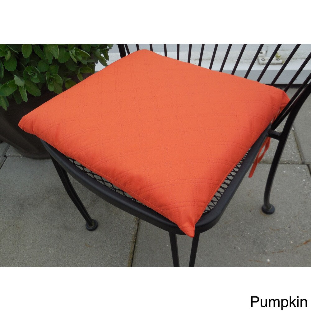 EDIE Sonic Double Diamond Indoor/ Outdoor Chair Pad (Pack of 2)