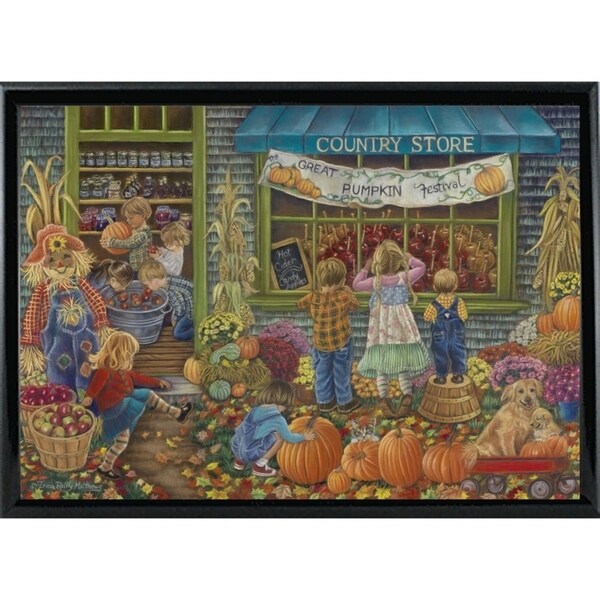 Pumpkin Time-TRIREI103215 Framed Print 26.75"x38" by Tricia Reilly-Matthews