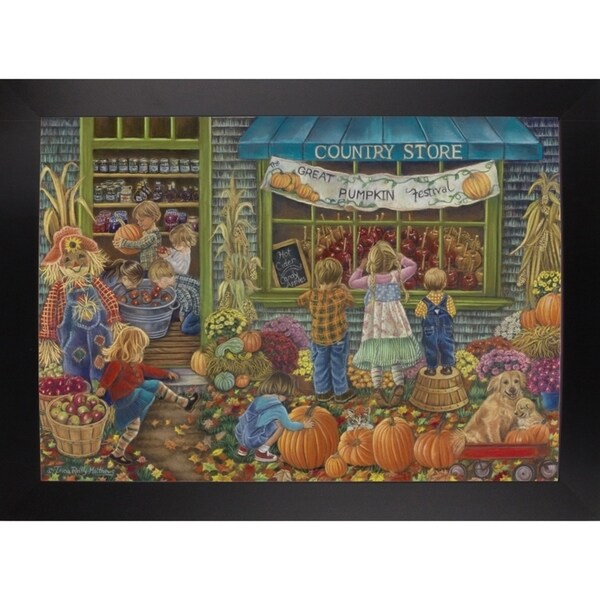 Pumpkin Time-TRIREI103215 Framed Print 26.75"x38" by Tricia Reilly-Matthews