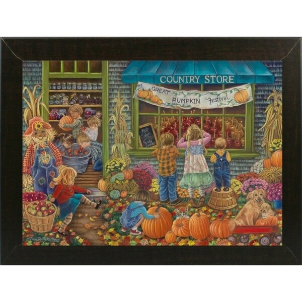 Pumpkin Time-TRIREI103215 Framed Print 26.75"x38" by Tricia Reilly-Matthews