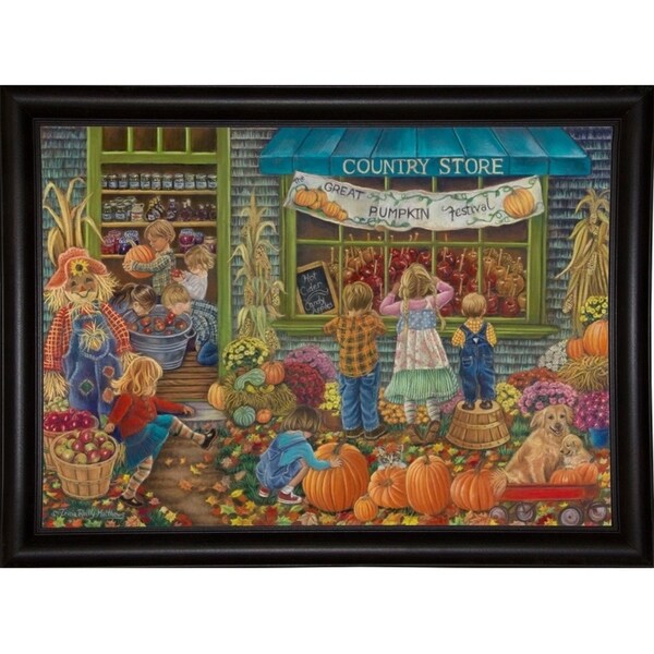 Pumpkin Time-TRIREI103215 Framed Print 26.75"x38" by Tricia Reilly-Matthews