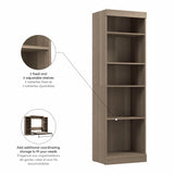 Pur 25W Closet Organizer, Tall Narrow Shelving Unit by Bestar