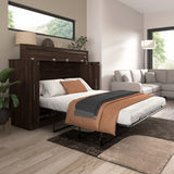 Bestar Pur 75W Queen Size Murphy Cabinet Bed with Mattress