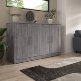 Bestar Pur 75W Queen Size Murphy Cabinet Bed with Mattress