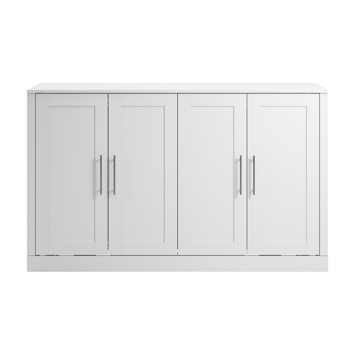 Bestar Pur 75W Queen Size Murphy Cabinet Bed with Mattress