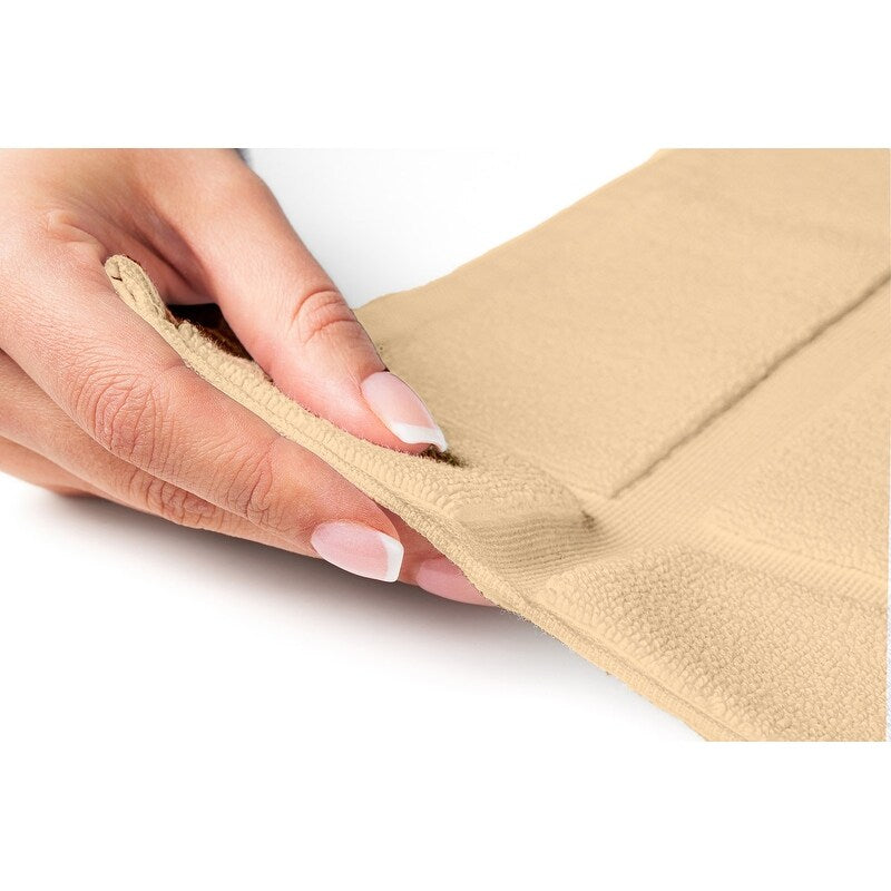 Pure Cotton 1350 GSM Bath Mats Highly Absorbent by Ample Decor- 6 Pack