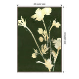 Pure Floral Nature 6 by Design Fabrikken Framed Canvas Wall Art Print - Sylvie Greywash