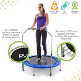 Pure Fun 40-inch Exercise Trampoline with Handrail