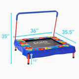 Pure Fun Preschool Jumper Kids Trampoline with Handrail