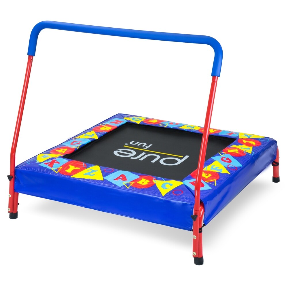 Pure Fun Preschool Jumper Kids Trampoline with Handrail