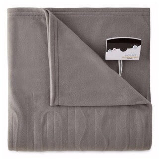 Pure Warmth by Biddeford Fleece Electric Heated Blanket Full Grey