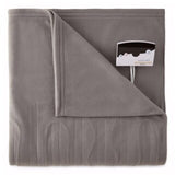 Pure Warmth by Biddeford Fleece Electric Heated Blanket Full Grey