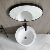 Eridanus Lido 33" Tall Freestanding Circular Pedestal Bathroom Sink - 19.5" W x 33.25" H