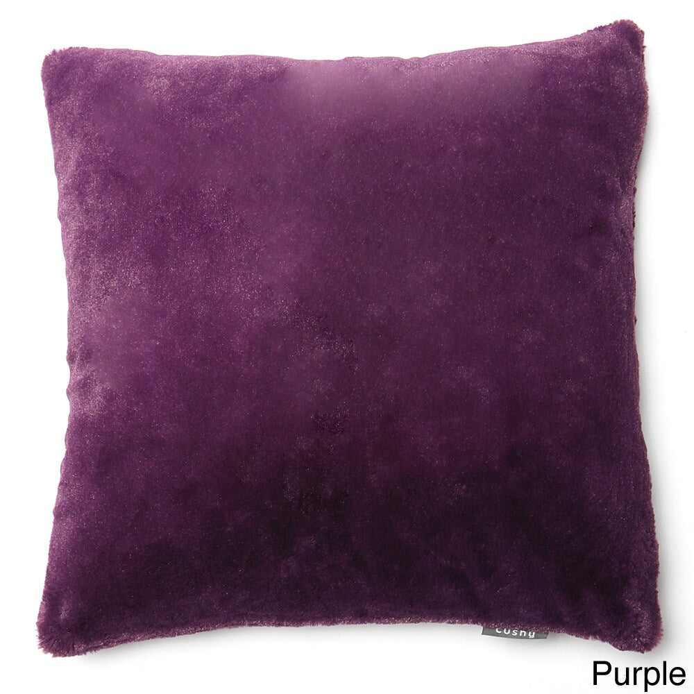 Aurora Home Faux Mink 12x12-inch Decorative Pillows (Set of 2)