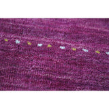 Purple Tribal Gabbeh Indian Area Rug Handmade Wool Carpet - 8'9"x 11'7"