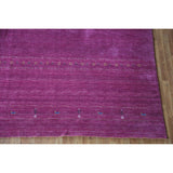 Purple Tribal Gabbeh Indian Area Rug Handmade Wool Carpet - 8'9"x 11'7"