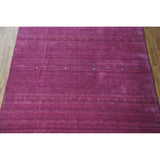Purple Tribal Gabbeh Indian Area Rug Handmade Wool Carpet - 8'9"x 11'7"