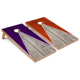 Purple and Orange Pyramid Premium 2x4 Cornhole Board Set
