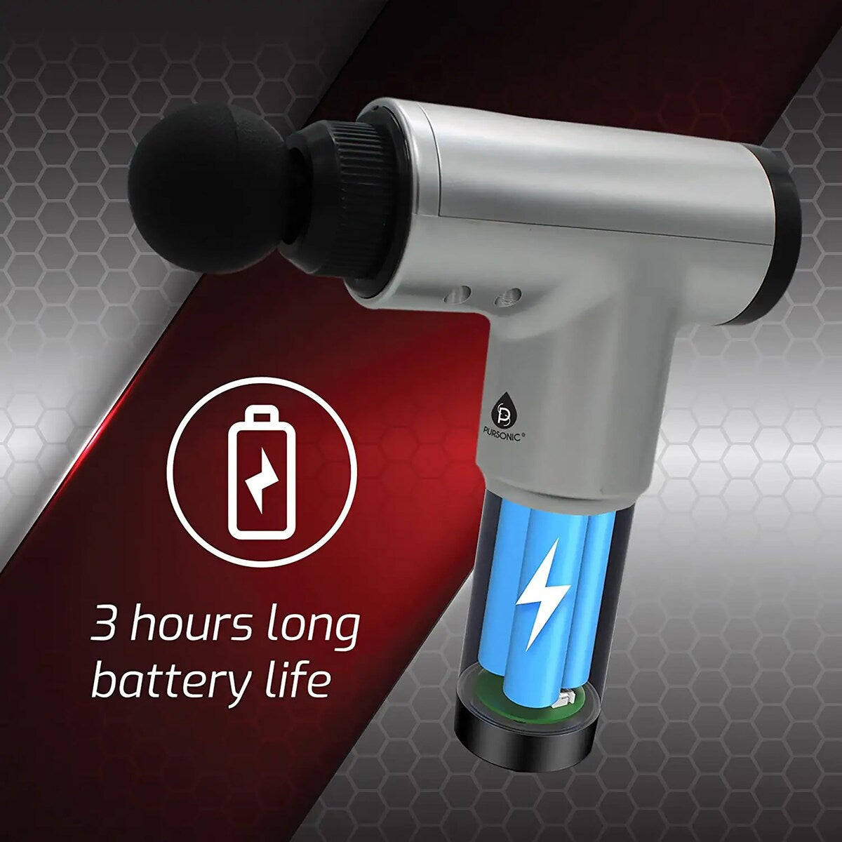 Pursonic 6 Speed Cordless & Rechargeable Professional Massage Gun - N/A