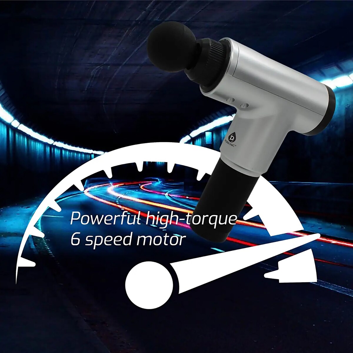 Pursonic 6 Speed Cordless & Rechargeable Professional Massage Gun - N/A