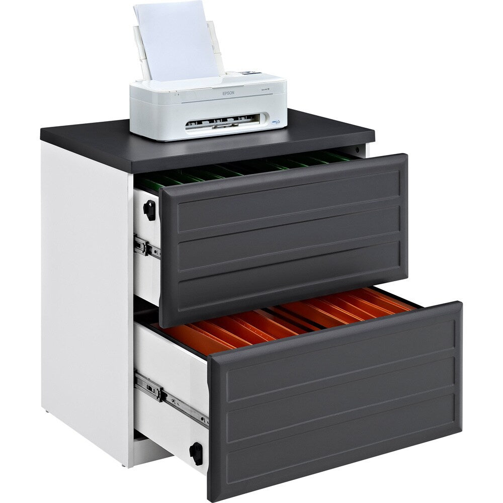 Amerwiood Home Pursuit White/ Grey Lateral File Cabinet