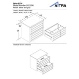 Amerwiood Home Pursuit White/ Grey Lateral File Cabinet